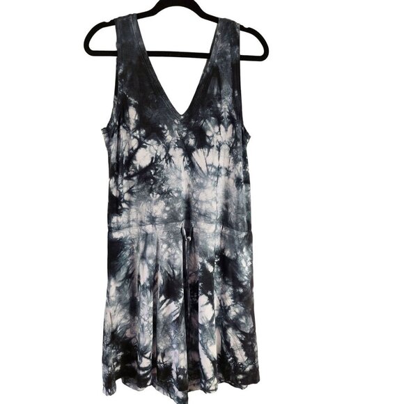 Sweaty Betty Take It Easy Tie Dye Black Dress Size S Sleeveless V Neck Pockets - Picture 5 of 14